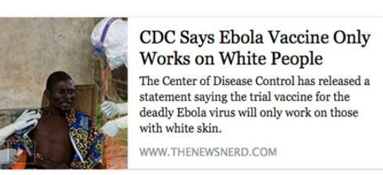 Vaccine ebola racist