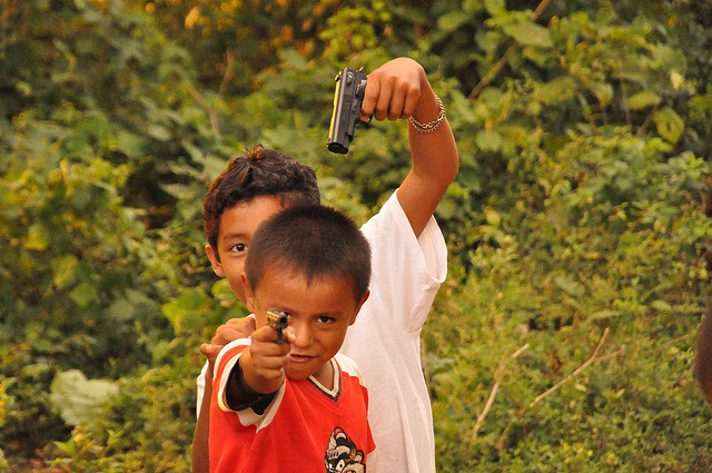 Two indian kids playing