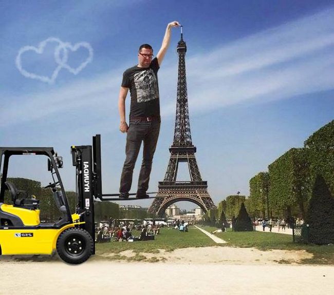 Man Asks People To Photoshop Eiffel Tower Under His Finger, Gets
