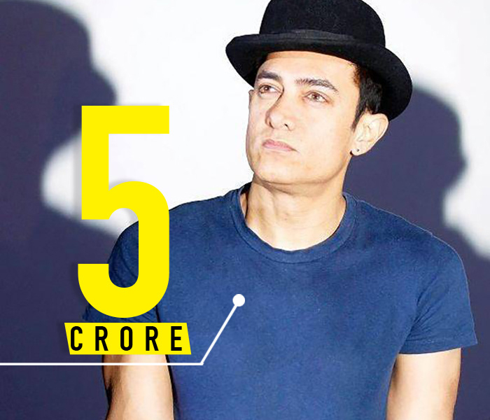 Aamir Khan 5 crores per day