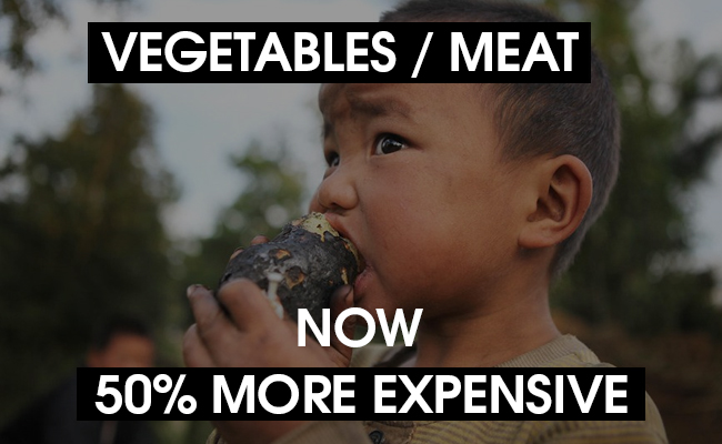 food prices in Nepal have skyrocketed