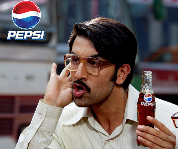 Ranbir Kapoor doing an ad campaign for IPL sponsors