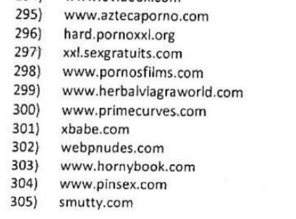 porn list banned india
