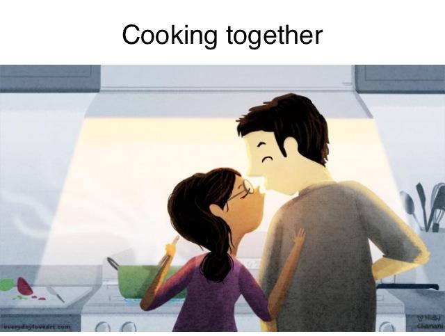 cooking together