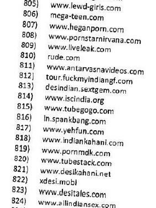 india porn ban list