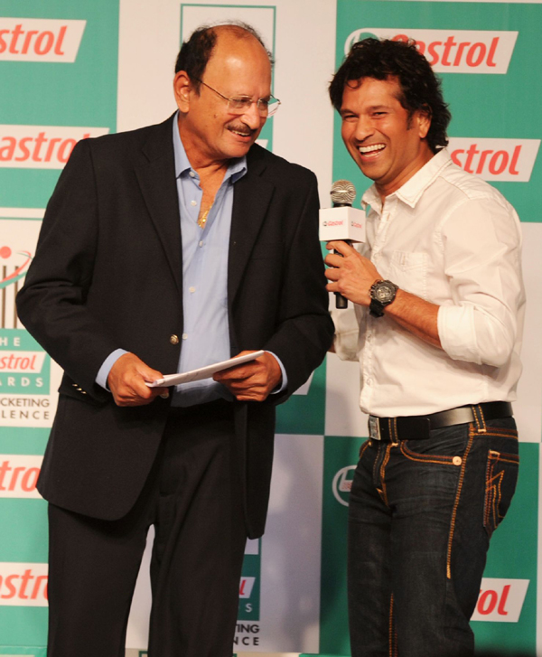 Ajit Wadekar with Sachin