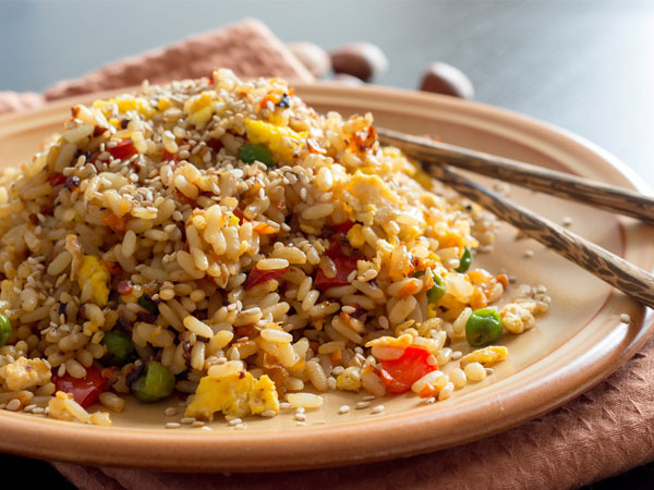 4.	Brown rice Brown rice is a ready source of carbohydrates, packed with a healthy source of fibre