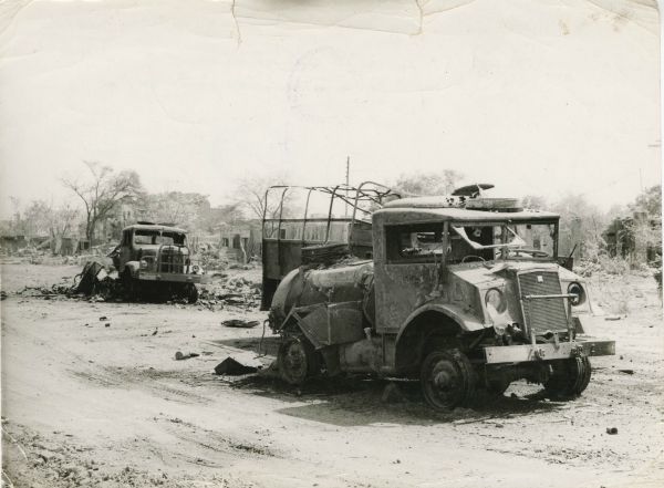 destroyed vehicles