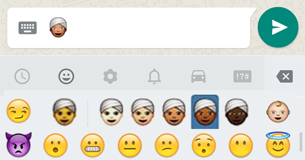 WhatsApp coloured emoji