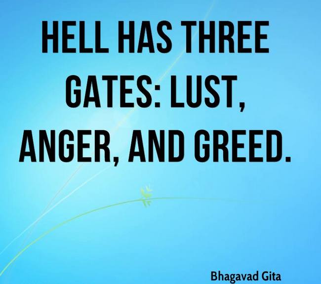 Bhagavad Gita Quotes on Vices That Gates To Hell