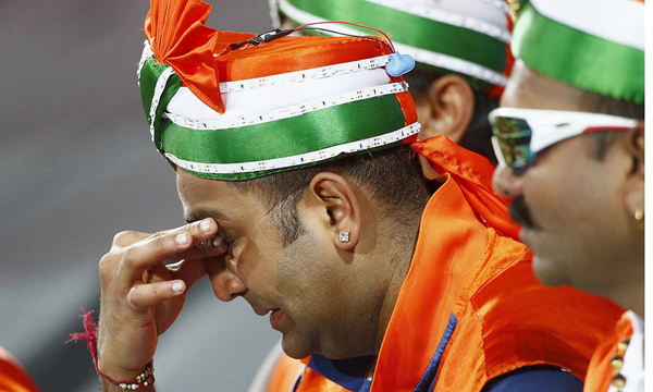 Sad Indian cricket fan