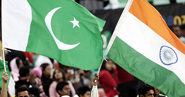 India, Pakistan fans at a cricket venue
