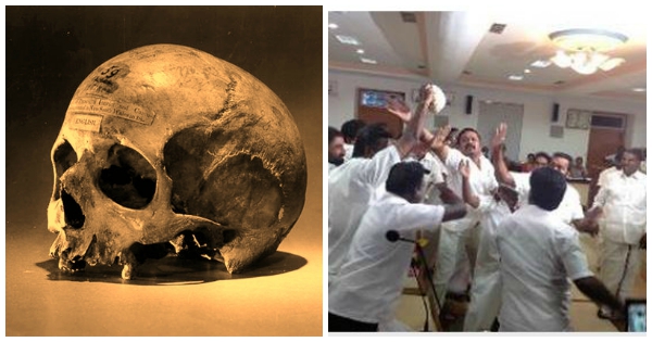 skull protest tamil naud