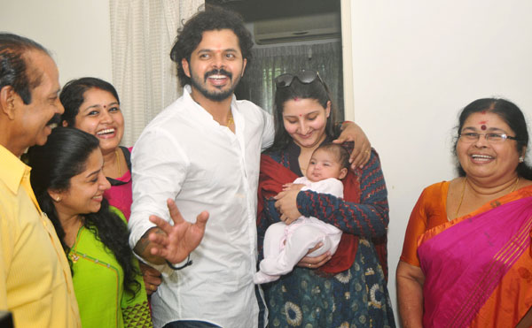 Sreesanth with family