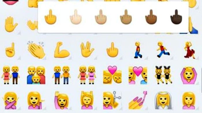 middle finger emoji, WhatsApp