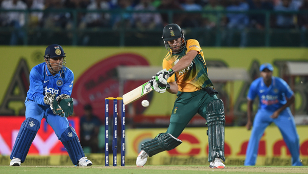 AB de Villiers hammering Indian bowlers