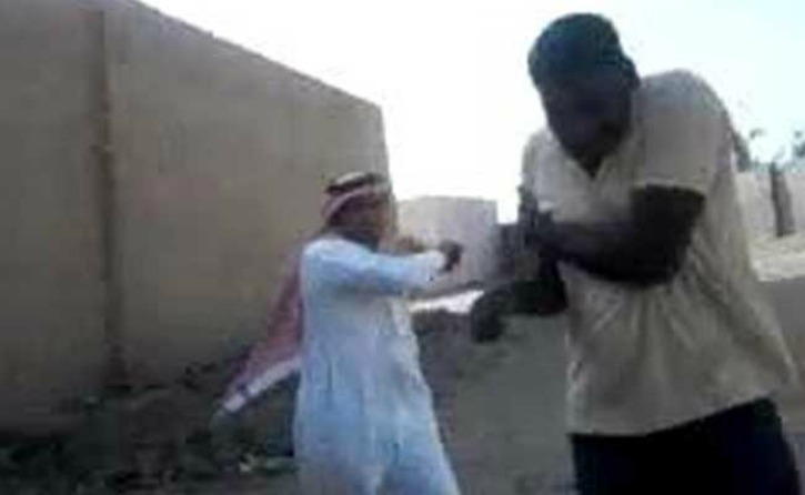 Saudi Employer Caught On Camera Brutally Attacking Three Indian Youth