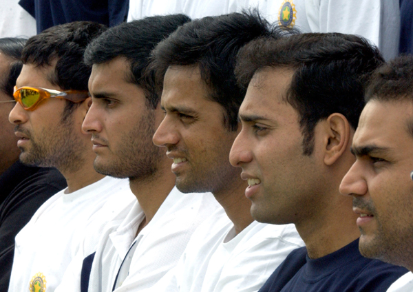 Sehwag with his batting mates