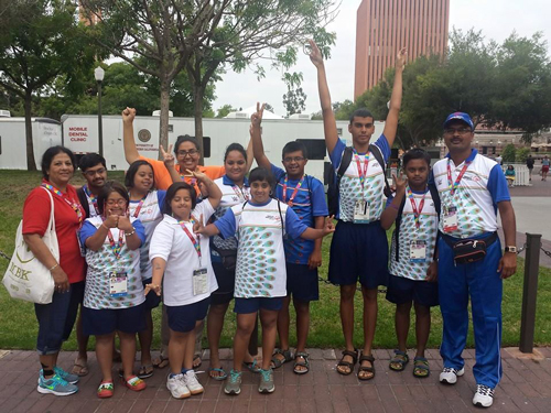 Victorious Indian Aquatics team of the Special Olympics