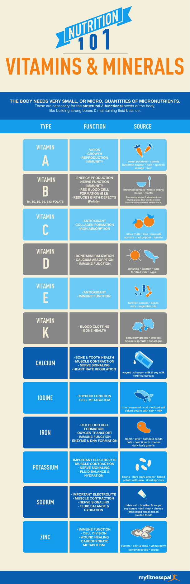 This Handy Guide To The 12 Most Important Vitamins And Minerals Will ...