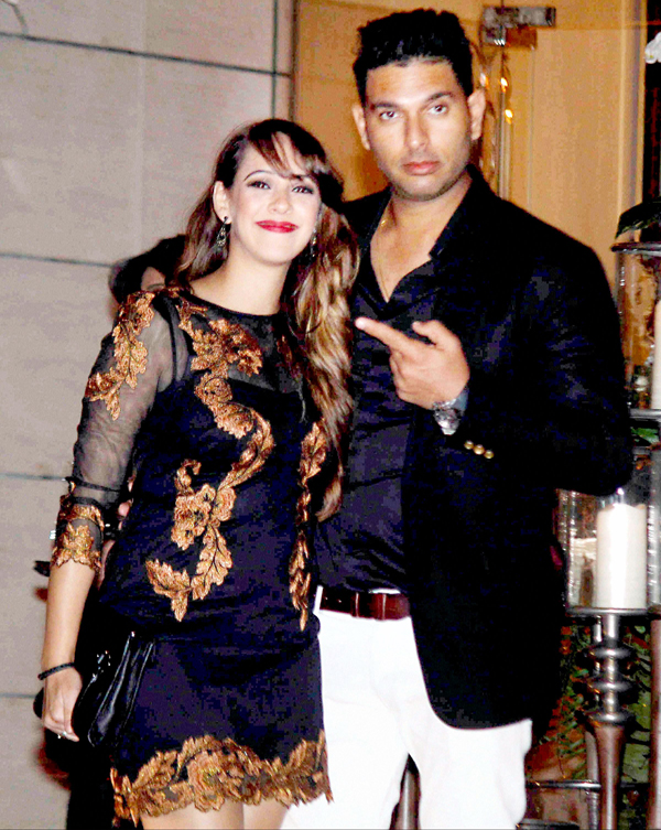 Yuvraj Singh with fiancee Hazel Keech