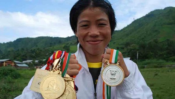 Mary Kom with medals
