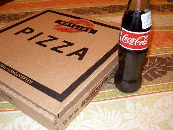 Pizza and coke