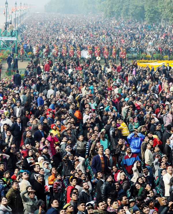 Crowd at republic day