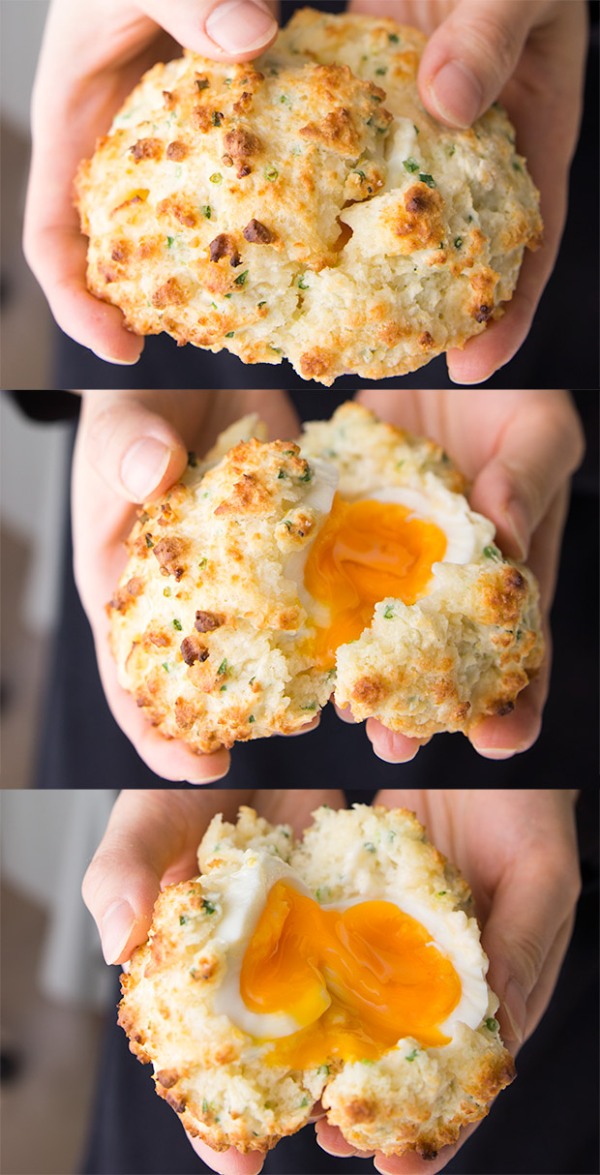 egg in a biscuit