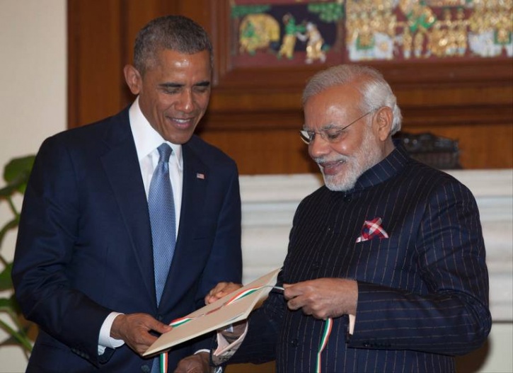 Modi and Obama in India