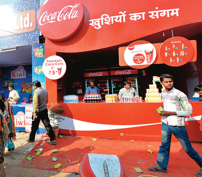 Coca Cola outlets at Kumbh Mela