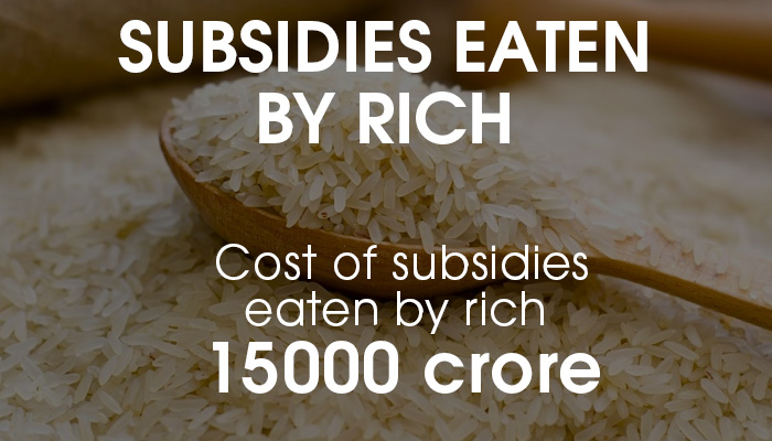 subsidies eaten by rich in india