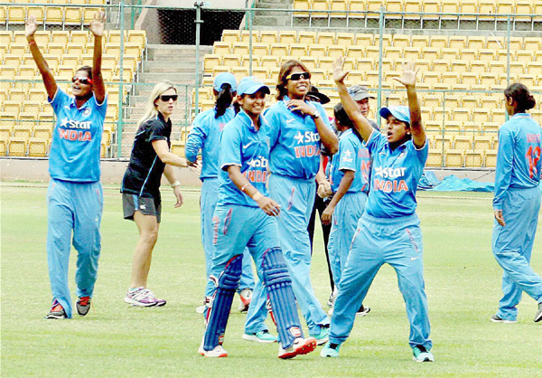 India women's team celebrate
