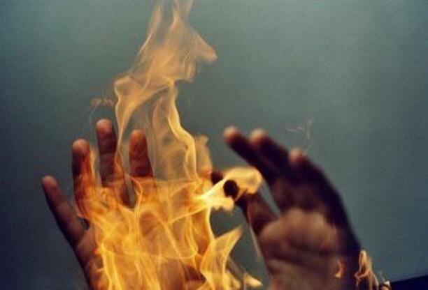 burning body hands