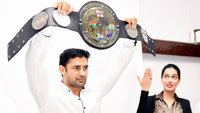 Sangram is the first Indian to win the WWP commonwealth title.