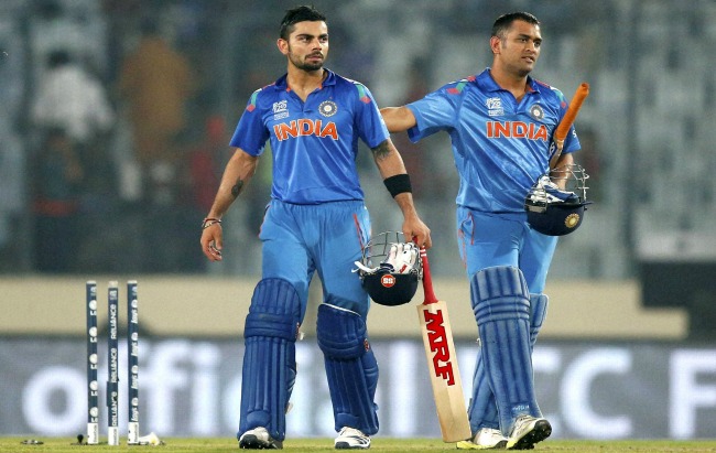 Kohli and Dhoni The two prominent stars of Indian cricket