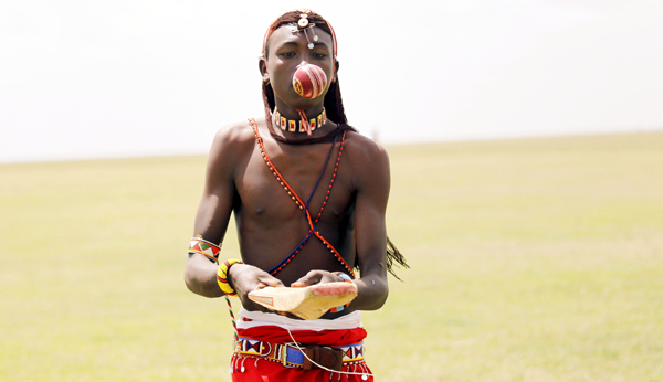 Maasai prepares