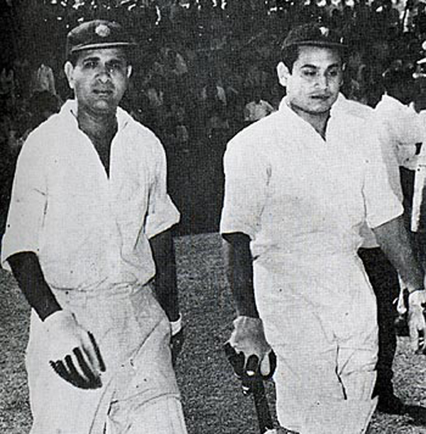 Vinoo Mankad (left) and Pankaj Roy