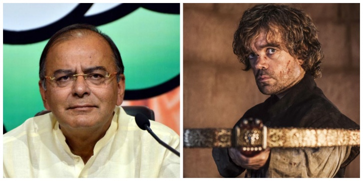 Arun Jaitley and Tyrion Lannister 