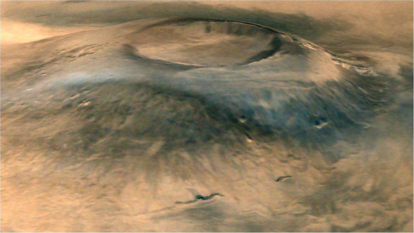 Arias mons captured by Mars Orbiter Mission