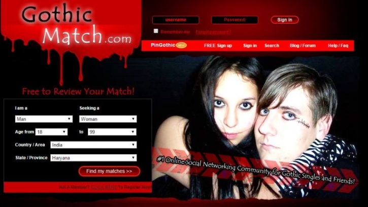 Gothic girl dating-website