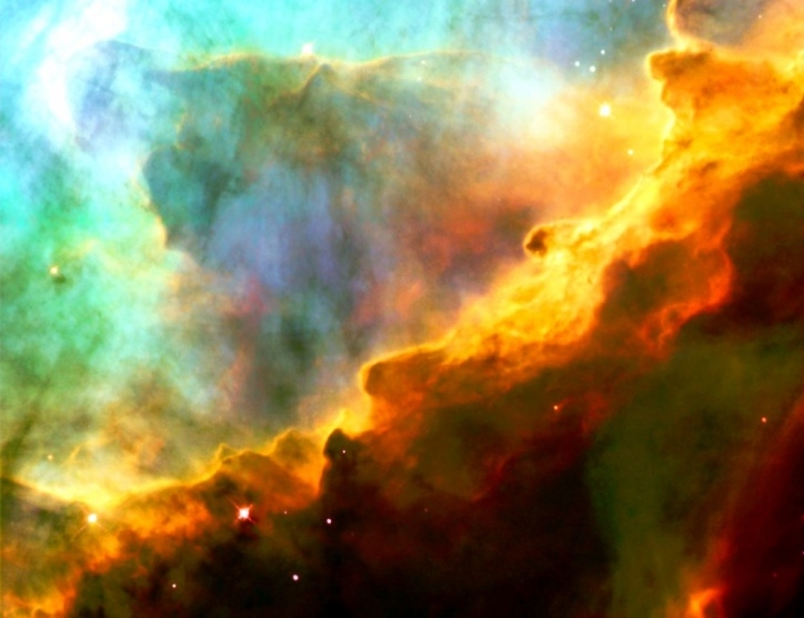 gas storm in swan nebula