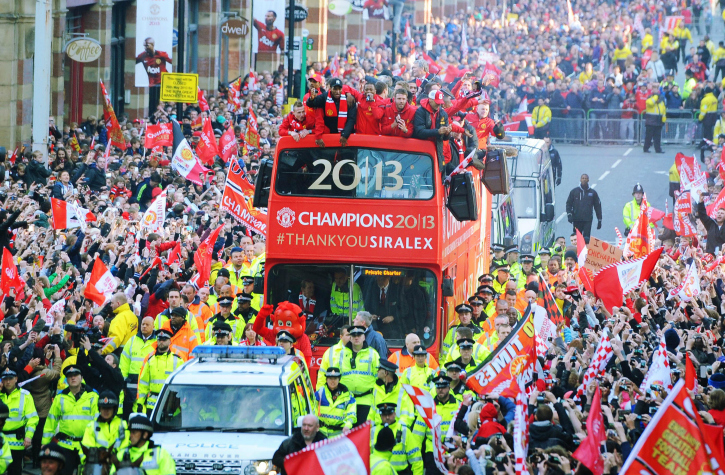Manchester United title 2013 celebrations