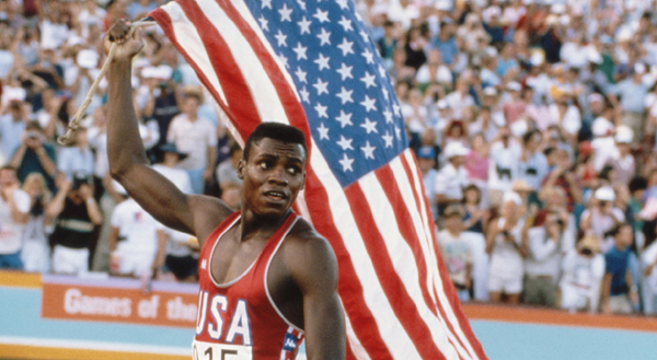 Carl Lewis during 1984 Olympics