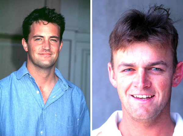 Adam Gilchrist and Matthew Perry
