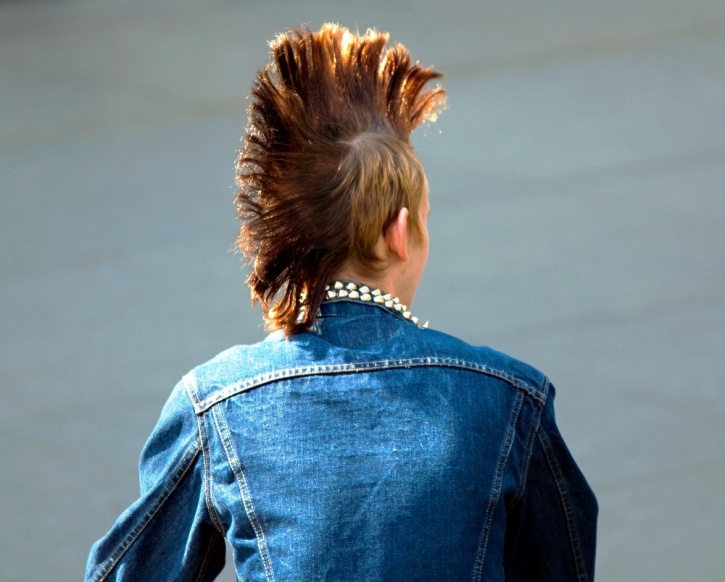 spiked hair
