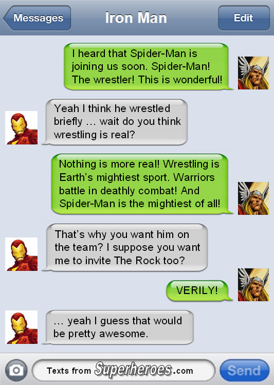 superhero text