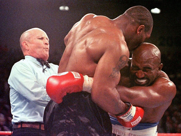 Mike Tyson bites Holyfield