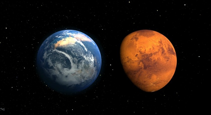Martian atmosphere stripped off by solar winds