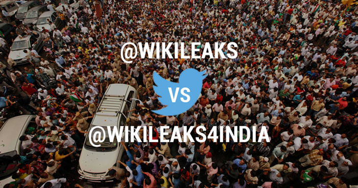 Wikileaks Officially Proclaims @Wikileaks4India As Fake, Says It